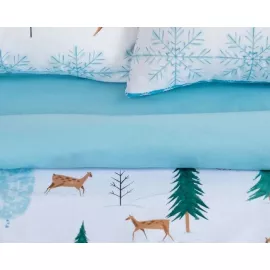 Постельное бельё «Этель» Зимний лес, 2-сп., 175 ? 215 см, 200 ? 220 см, 70 ? 70 см, 2 шт, изображение 2
