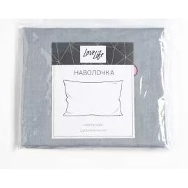 Наволочка LoveLife Love 50х70 см, 100% хлопок, сатин, 125г/м?, изображение 3