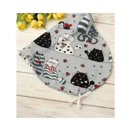 Наволочка на подушку для беременных, размер 25 ? 170 см,  принт котики серый, изображение 3