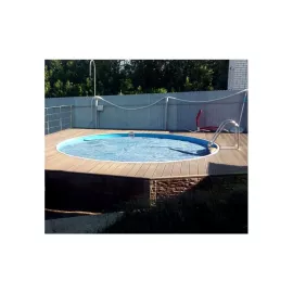 Круглый бассейн ООО ПКФ "ВОДНЫЙ МИР" 305x125 см, природный камень, чаша голубая 0.4 мм ТМ236_3, изображение 2