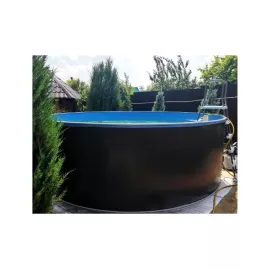 Круглый бассейн ООО ПКФ "ВОДНЫЙ МИР" 457x125 см, темный шоколад, чаша мрамор 0.4 мм ТМ238_2, изображение 2