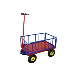 Тележка RUSKLAD платформенная, с поворотной осью ТПОБ 7 Т (800x1400x300) колёса с чугунным ободом, изображение 2