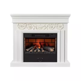 Электрический камин к/к Alex Bauman Afelia A 24 LFX фронтальный крем №K27 с/в AB-02-24LFX-WM063K27 264678