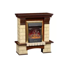 Электрический камин к/к Alex Bauman Tango Premium Mini STD Mj универсальный Brass 1 грецкий орех №К80L с/в A 260908
