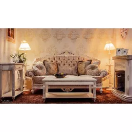 Электрический камин к/к Alex Bauman Bergamo A 25 фронтальный белый шоколад №Е61 с/в AB-02-25-WM048Е61 837811, изображение 2