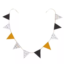Zalia подвесной декор из желто-черно-белых флажков