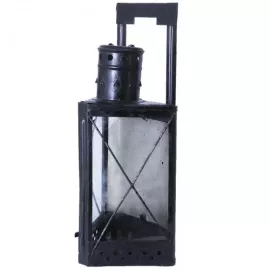 Фонарь свечной ретро, железнодорожный трехгранный, оригинал СССР 1962 год, черный