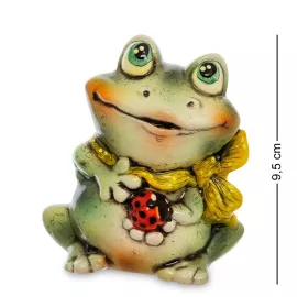 Фигурка керамическая Лягушка с божьей коровкой Art East