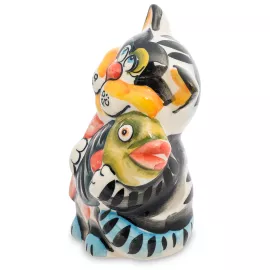 Фигурка Кот-Рыболов цв. (Гжельский фарфор), изображение 2