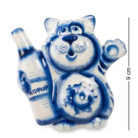 Фигурка Кот-Кефир (Гжельский фарфор)