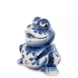 Фигурка Лягушка бол. (Гжельский фарфор), изображение 2