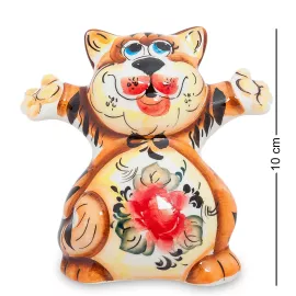 Фигурка Кот Добряк мал. цв. (Гжельский фарфор) ГЛ-151