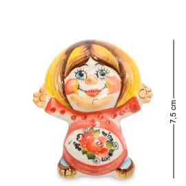 Фигурка Кузя нов цв. (Гжельский фарфор) ГЛ-456