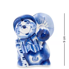 Фигурка Еж с грибом (Гжельский фарфор) ГЛ-133