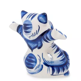 Фигурка Кот Добряк мал. (Гжельский фарфор) ГЛ-150, изображение 2