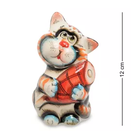 Фигурка Кот обжора цв. (Гжельский фарфор) Art East