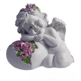 Фигурка декоративная Ангел. Сердце роз