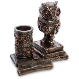 Подставка для телефона и ручек в стиле Стимпанк Сова Veronese, изображение 2