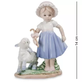 Статуэтка Девочка и ягненок Pavone