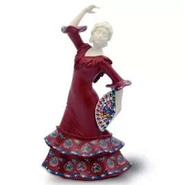 Статуэтка Nadal 763646M Танцовщица с веером (красный средний)