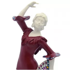 Статуэтка Nadal 763646M Танцовщица с веером (красный средний), изображение 2