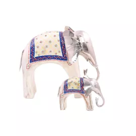 Статуэтка Ганг Слоны пара (дерево,железо) №Дж39