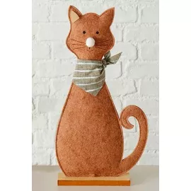 Фигура кошечка лилу, фетр, коричневая, 40 см, Boltze, арт. 2011180-коричневая