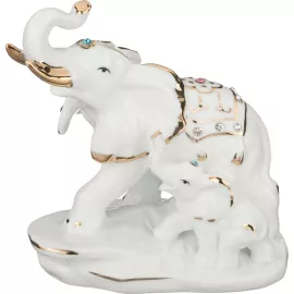 Lefard 149-301 ФИГУРКА СЛОН СО СЛОНЕНКОМ 12*7 СМ. ВЫСОТА=12 СМ. (КОР=48ШТ.)