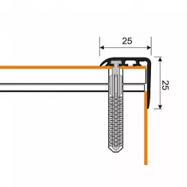 Порожек угловой Г-образный ПВХ Myck D-K0300-1Е Бук 1000х25х25 мм, изображение 2