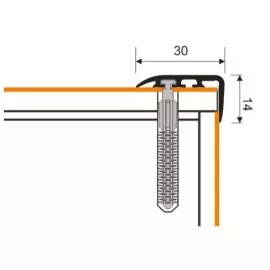 Порожек угловой Г-образный ПВХ Myck D-K0400-2Е Дуб 2000х30х14 мм, изображение 3