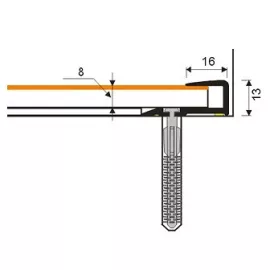 Порожек ПВХ окантовочный J-образный Myck D-Z0200-4Е Ольха 1000х16х13 мм, изображение 2