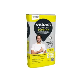 Клей-гель для мозаики, керамогранита, плитки и камня Vetonit comfort super fix белый, 20 кг 1021357