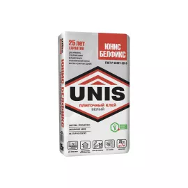Плиточный клей UNIS БЕЛФИКС белый, 25 кг 4607005181152