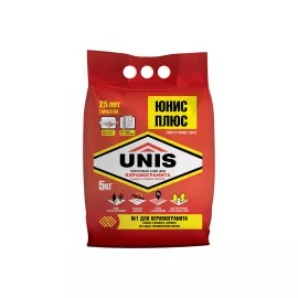 Плиточный клей UNIS Плюс, повыш. прочности 5кг 26219