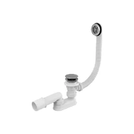 Сифон для ванны Alca Plast A505CRM комплект click/clack, хромированный, пластик/пластик 00022237