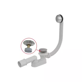 Сифон для ванны Alca Plast CLICK/CLACK, металл A507CKM-120, изображение 2