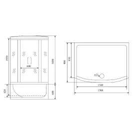 Timo Lux T-7750 душевая кабина (150*88*220), шт, изображение 2