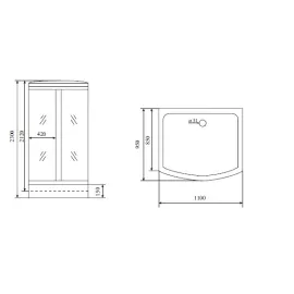 Timo Lux TL-1501 душевая кабина (110*95*230), шт, изображение 2