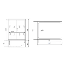 Timo Lux TL1505 душевая кабина (148*82*220), шт, изображение 2
