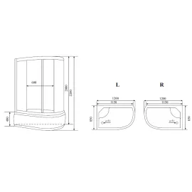 Timo Lux T-7720 L душевая кабина (120*85*220*), шт, изображение 2