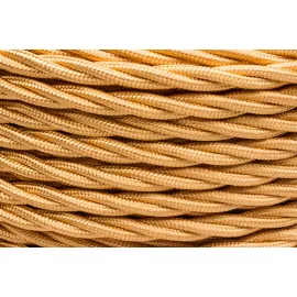 Провод ретро 2х2.5 глянец зол. (уп.50м) Bironi B1-425-079-50