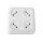 Розетка Bylectrica 4-местная ОУ, квадратная, серия ВАРИАНТ, белый, РА16-0191