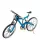 Фигурка-модель 1:10 Велосипед горный MTB голубой