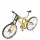 Фигурка-модель 1:10 Велосипед горный MTB желтый
