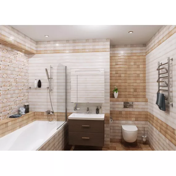 Плитка керамическая Уралкерамика ПО9ФР404 Фрейя коричневая 500х249 мм, изображение 3