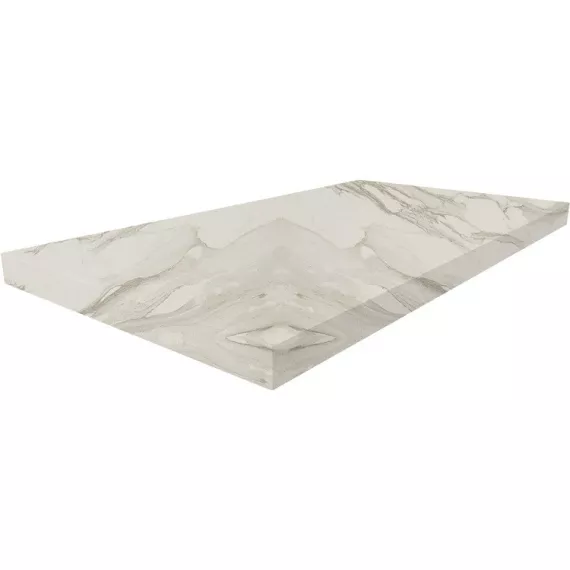 Ступень угловая из керамогранита Atlas Concorde Supernova Marble Calacatta Gold Scalino Angolate левая 600х330 мм