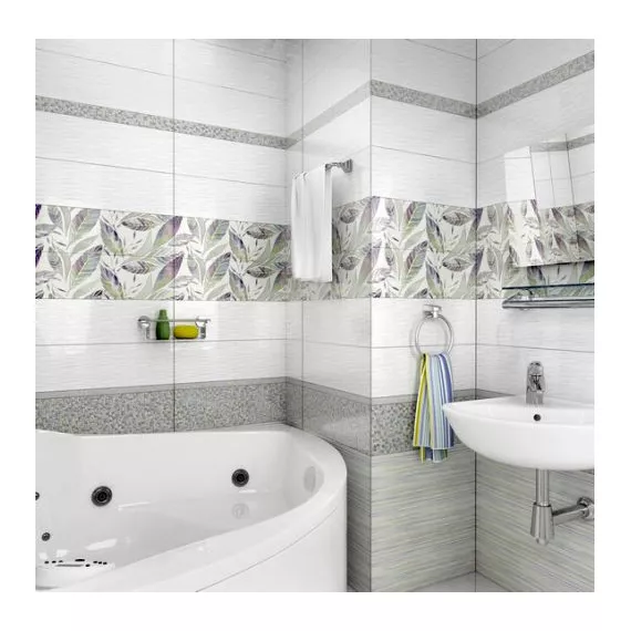 Бордюр керамический Уралкерамика БД61УН707 универсальный Серебро 600х30 мм, изображение 2