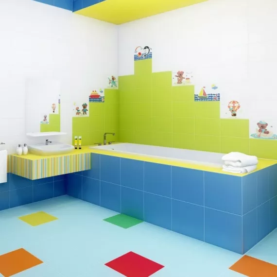 Плитка керамическая Пиастрелла Радуга 7Т зеленая 300х200 мм, изображение 3