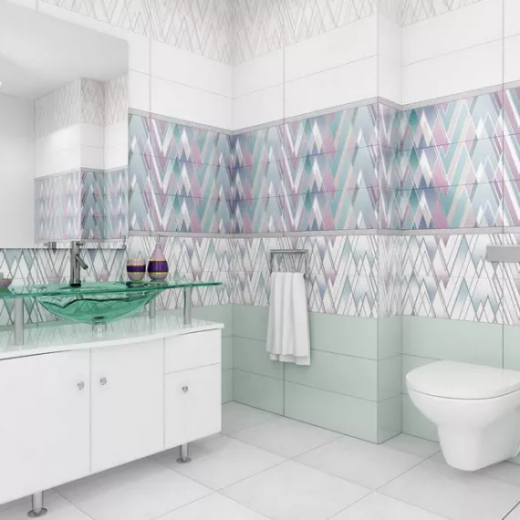 Бордюр керамический Уралкерамика БД61УН707 универсальный Серебро 600х30 мм, изображение 3