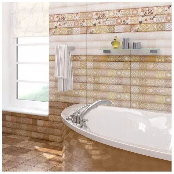 Плитка керамическая Уралкерамика ПО9ФР404 Фрейя коричневая 500х249 мм, изображение 2